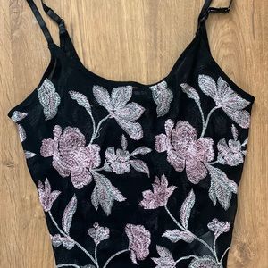 Express Floral Mesh Bodysuit